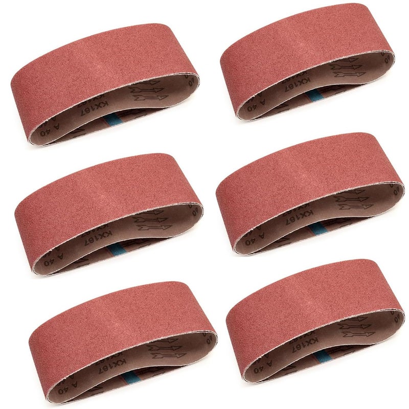 SHUTTLE GENIUS 3-Inch x 21-Inch Belt Sander Paper,40 Grit Aluminum Oxide Sanding Belt,12 Pack (3x21in, 40 Grit) - Image 1